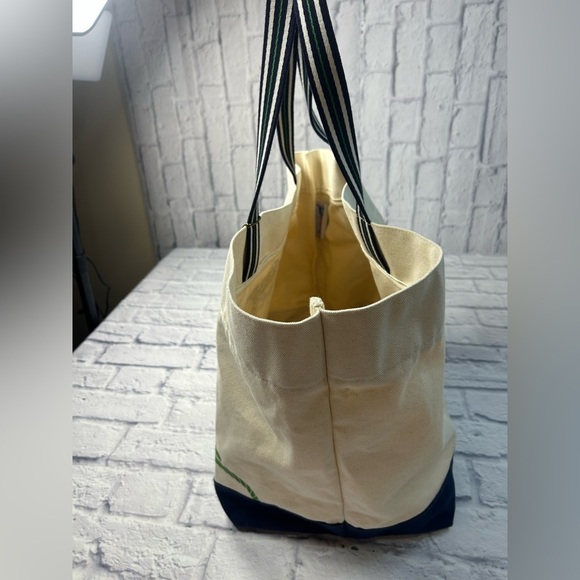 Cinda B Nautical Beige and Blue Anchor Tote Bag. Made in the USA. NWT! - Picture 2 of 10